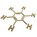 Benzene structure Royalty Free Stock Photo