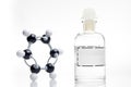 Benzene structure and liquid Royalty Free Stock Photo