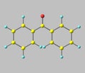 Benzophenone molecule on grey