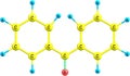 Benzophenone molecule isolated on white