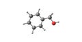 Benzyl alcohol molecular structure isolated on white Royalty Free Stock Photo