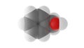 benzyl alcohol molecule, a-cresol, molecular structure, isolated 3d model van der Waals