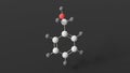 benzyl alcohol molecule, molecular structure, aromatic alcohol, ball and stick 3d model, structural chemical formula with colored Royalty Free Stock Photo