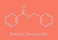 Benzyl benzoate drug molecule. Used as acaricide, scabicide, etc. Skeletal formula.