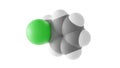 benzyl chloride molecule, reactive organochlorine compound, molecular structure, isolated 3d model van der Waals Royalty Free Stock Photo