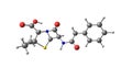 Benzylpenicillin molecular structure isolated on white