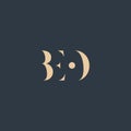 BEO abstract letter logo Royalty Free Stock Photo