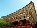 Spectacular colorful decoration of one of the temples of the Beomeosa Buddhist temple complex. Busan, Korea