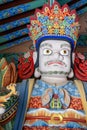 Beomeosa temple guard. A colorful painted statue in Busan, South Korea.