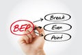 BEP - Break Even Point acronym Royalty Free Stock Photo
