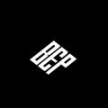 BEP letter logo design on black background Royalty Free Stock Photo