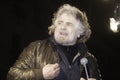 Beppe Grillo, during an election rally.