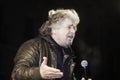 Beppe Grillo, during an election rally.