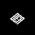 BER letter logo design on black background Royalty Free Stock Photo