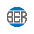 BER letter logo design on white background. BER creative initials circle logo concept. BER letter design