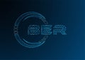 BER low poly letter logo vector design. BER Royalty Free Stock Photo