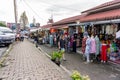 Berastagi souvenir shop for traveller. Local tourist gift shop sells handicraft, clothing and souvenir in berastagi Indonesia