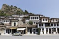 Berat, Albania, July 9 2019: Old town Berati, also called city of a thousand windows in Albania Royalty Free Stock Photo