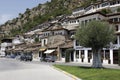 Berat, Albania, July 9 2019: Old town Berati, also called city of a thousand windows in Albania Royalty Free Stock Photo