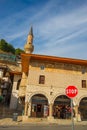 BERAT, ALBANIA: View of the Old Bachelors' Mosque in Berat.