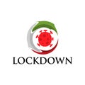 Italy lockdown coronavirus lockdown symbol. Virus wuhan from china. Vector Illustration on white background