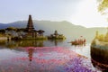 Beratan Lake in Bali Indonesia, 6 March 2017 : Balinese village