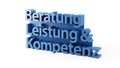 Beratung leistung & kompetenz isolated on white background Royalty Free Stock Photo