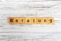 beratung word made with wooden blocks concept