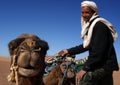 Berber and camel in detail