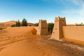 The berber camp in Sahara desert, Morocco Royalty Free Stock Photo