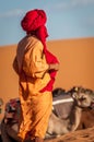 Berber portrait from Camels trekking guided tours in the Sahara desert Merzouga Morocco Royalty Free Stock Photo