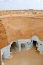 Berber house - troglodyte, in Sahara desert