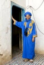 A Berber man in Rissani in Morocco. Royalty Free Stock Photo