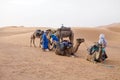 Berber men with camels Royalty Free Stock Photo