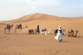 Berber men with camels Royalty Free Stock Photo