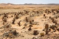 Berber old cemetery on the edge of Sahara desert in Morocco. Royalty Free Stock Photo