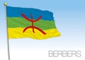 Berber population flag, North Africa Royalty Free Stock Photo