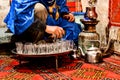 berber tea making in morocco north africa Royalty Free Stock Photo