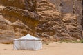 Berber tent in the Wadi Rum desert, Jordan. Royalty Free Stock Photo