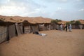 Berber tents in the desert Royalty Free Stock Photo