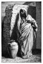 Berber Woman. History and Culture of North Africa. Antique Vintage Illustration. 19th Century. Royalty Free Stock Photo