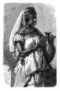 Berber Woman From Kabylia. Northern Algeria Today.History and Culture of North Africa. Antique Vintage Illustration