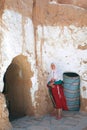 Berber woman in Troglodyte communitie Royalty Free Stock Photo