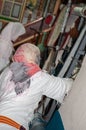 Handcrafting carpets in Tunisia by berber women