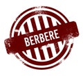 berbere - red round grunge button, stamp