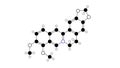 berberine molecule, structural chemical formula, ball-and-stick model, isolated image quaternary ammonium salt