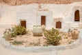 Courtyard of berber underground dwellings, Matmata, Tunisa Royalty Free Stock Photo