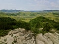 Berca Mud Volcano from drone aerial Romania Europe