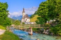 Berchtesgaden National Park, Germany. Parish Church of St. Sebastian. Royalty Free Stock Photo
