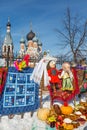 The holiday carnival, the food table. The Town Of Berdsk, Western Siberia